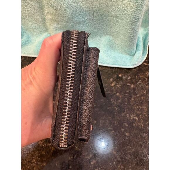 Michael Kors Women's Black Zip-Around Wallet with Logo Accents - Picture 6 of 10